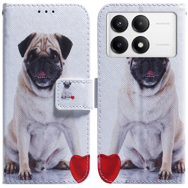 Coloured Drawing Flip Leather Phone Case, For Xiaomi Poco M6 4G, For Xiaomi Poco F6 Pro
