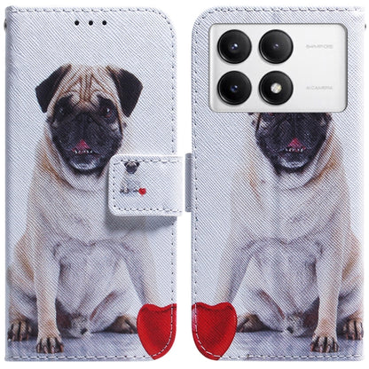 Coloured Drawing Flip Leather Phone Case, For Xiaomi Poco M6 4G, For Xiaomi Poco F6 Pro