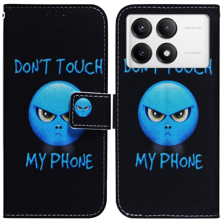 Coloured Drawing Flip Leather Phone Case, For Xiaomi Poco M6 4G, For Xiaomi Poco F6 Pro