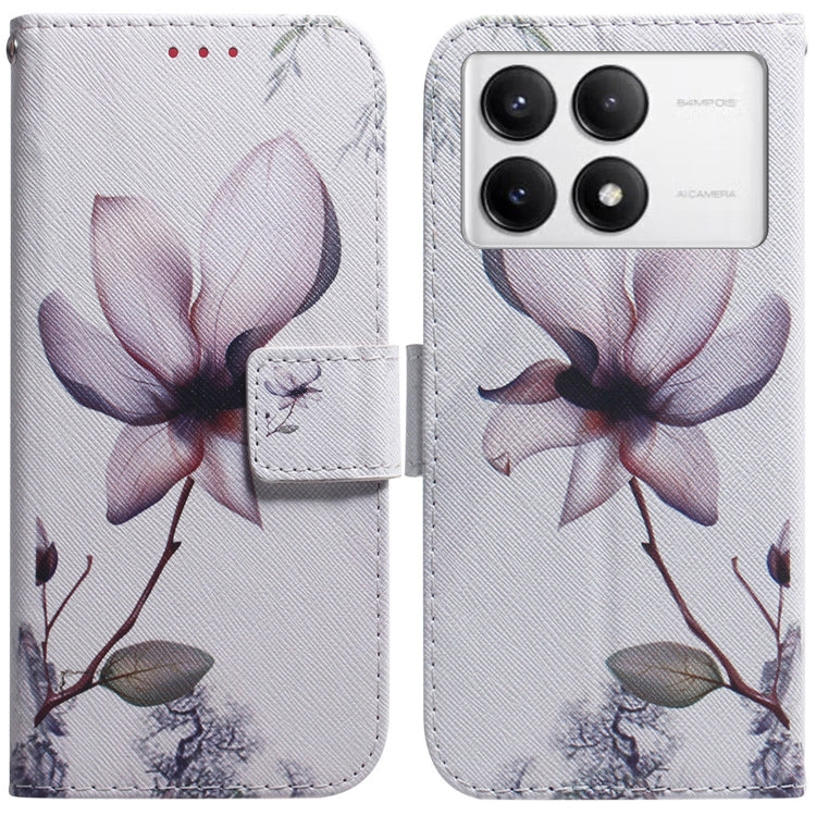 Coloured Drawing Flip Leather Phone Case, For Xiaomi Poco M6 4G, For Xiaomi Poco F6 Pro