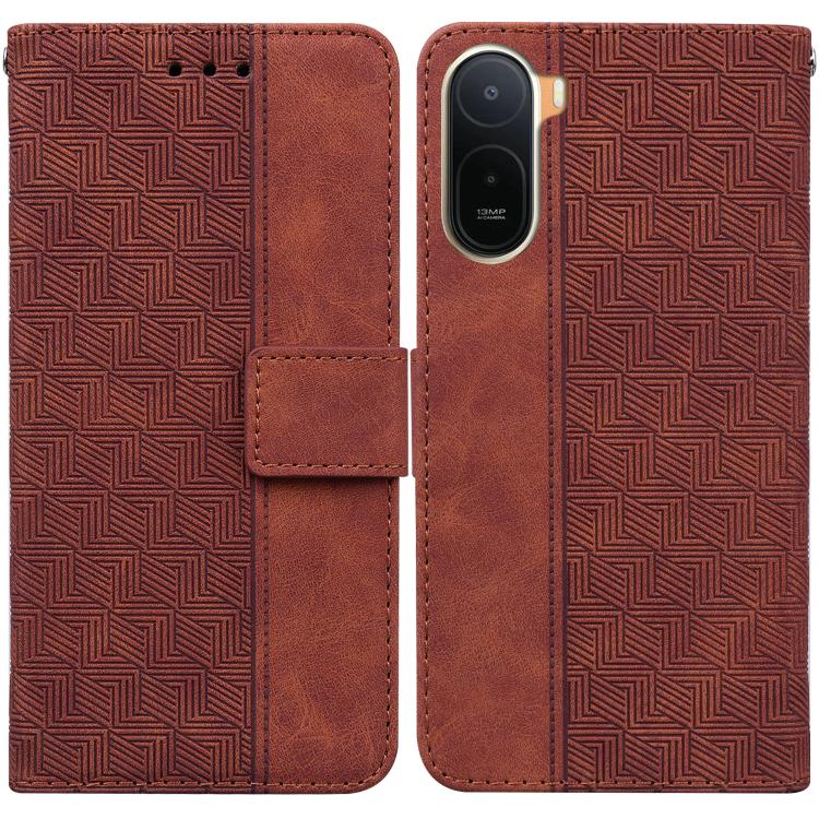 Geometric Embossed Leather Phone Case, For Redmi A7 Pro 4G / 5G 171mm / Poco C85x 5G, For Redmi Turbo 5 Max 5G / Poco X8 Pro Max 5G, For Redmi Turbo 5 5G / Poco X8 Pro 5G, For Redmi Note 15 Pro+ 5G 163.3mm / Poco M8 Pro 5G                              ...