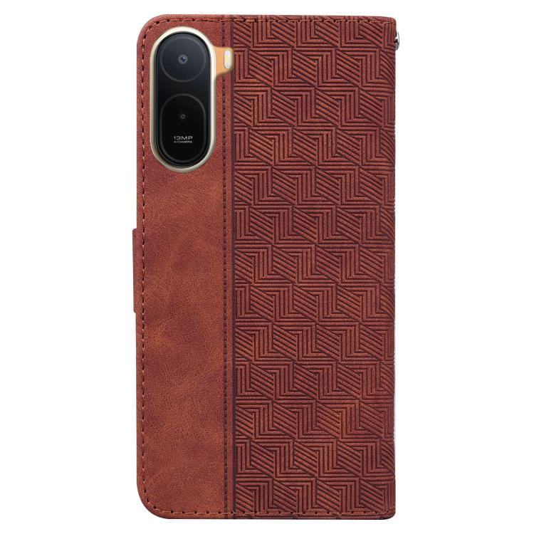 Geometric Embossed Leather Phone Case, For Redmi A7 Pro 4G / 5G 171mm / Poco C85x 5G, For Redmi Turbo 5 Max 5G / Poco X8 Pro Max 5G, For Redmi Turbo 5 5G / Poco X8 Pro 5G, For Redmi Note 15 Pro+ 5G 163.3mm / Poco M8 Pro 5G                              ...
