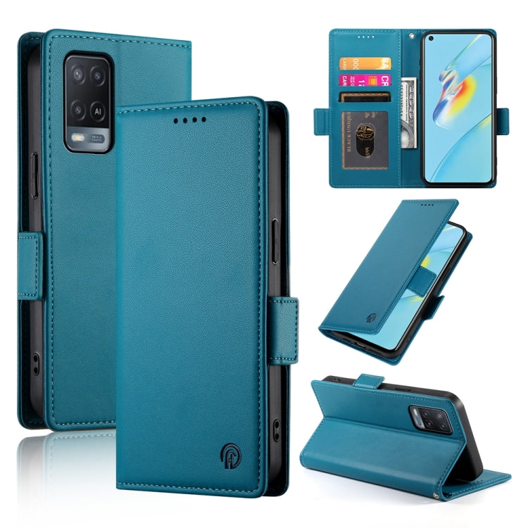 Side Buckle Magnetic Frosted Leather Phone Case, For OPPO A54 / A54s / A55 5G / A55s 5G, For OPPO A79 5G