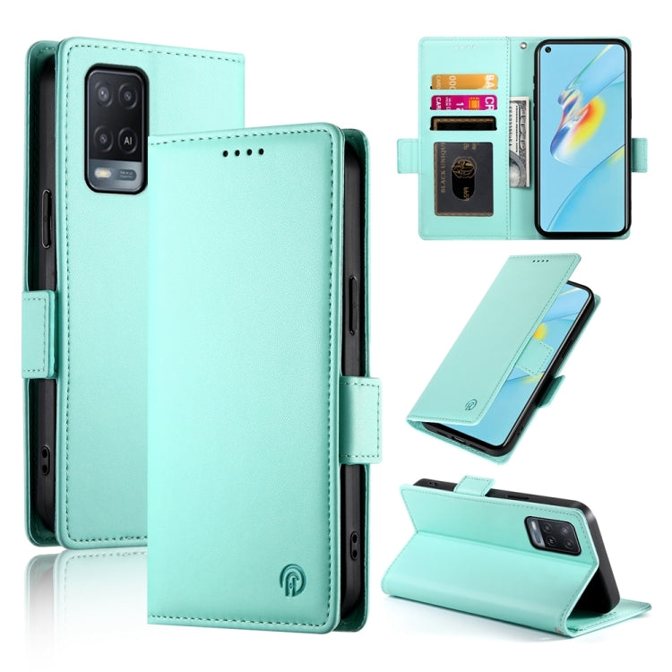 Side Buckle Magnetic Frosted Leather Phone Case, For OPPO A54 / A54s / A55 5G / A55s 5G, For OPPO A79 5G