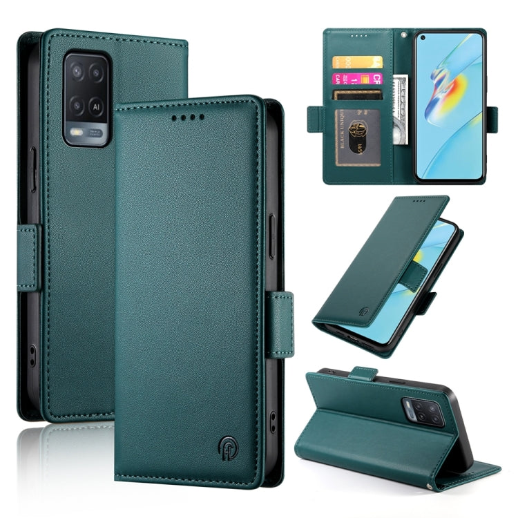 Side Buckle Magnetic Frosted Leather Phone Case, For OPPO A54 / A54s / A55 5G / A55s 5G, For OPPO A79 5G