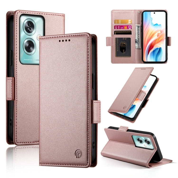 Side Buckle Magnetic Frosted Leather Phone Case, For OPPO A54 / A54s / A55 5G / A55s 5G, For OPPO A79 5G