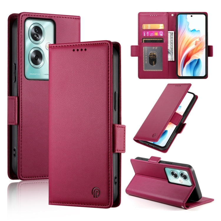 Side Buckle Magnetic Frosted Leather Phone Case, For OPPO A54 / A54s / A55 5G / A55s 5G, For OPPO A79 5G