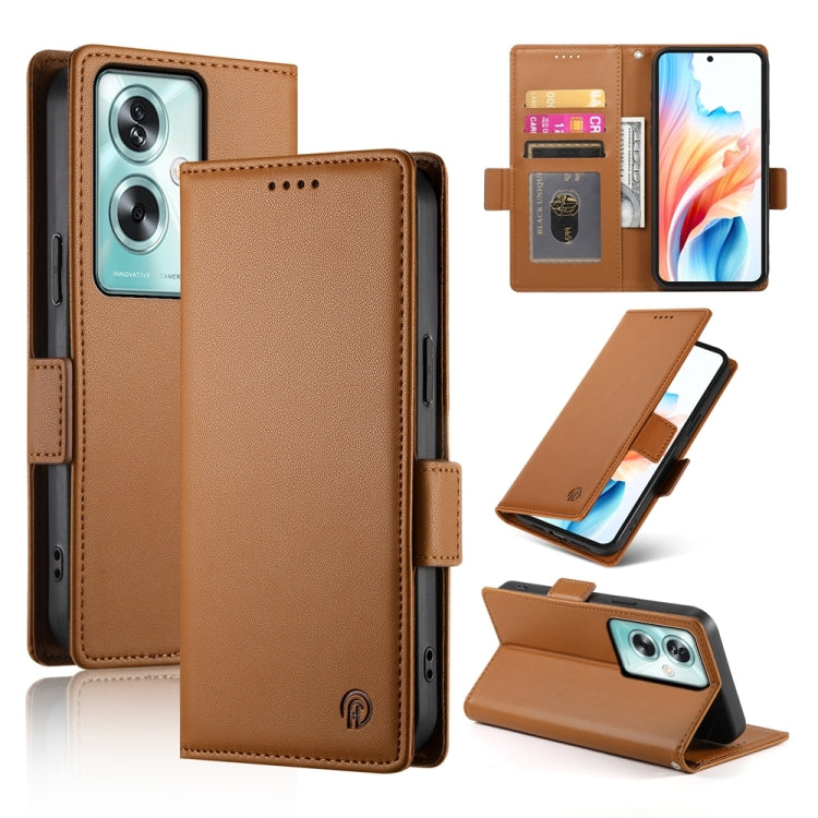 Side Buckle Magnetic Frosted Leather Phone Case, For OPPO A54 / A54s / A55 5G / A55s 5G, For OPPO A79 5G