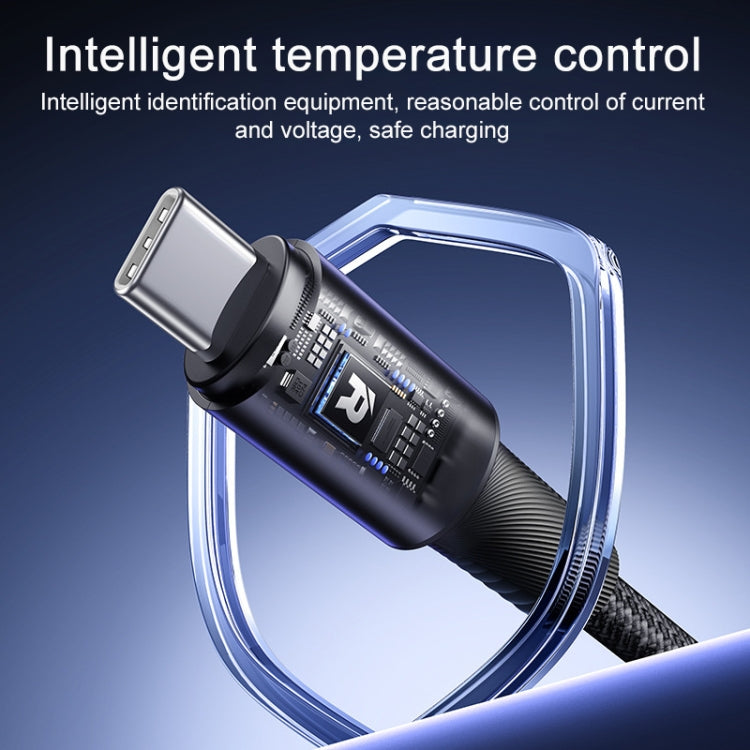 REMAX RC-C100 1.2m 30W Type-C to Type-C Fast Charging Braided Data Cable, Type-C to Type-C