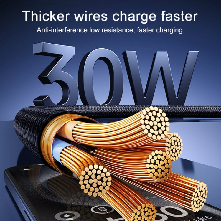 REMAX RC-C100 1.2m 30W Type-C to Type-C Fast Charging Braided Data Cable, Type-C to Type-C