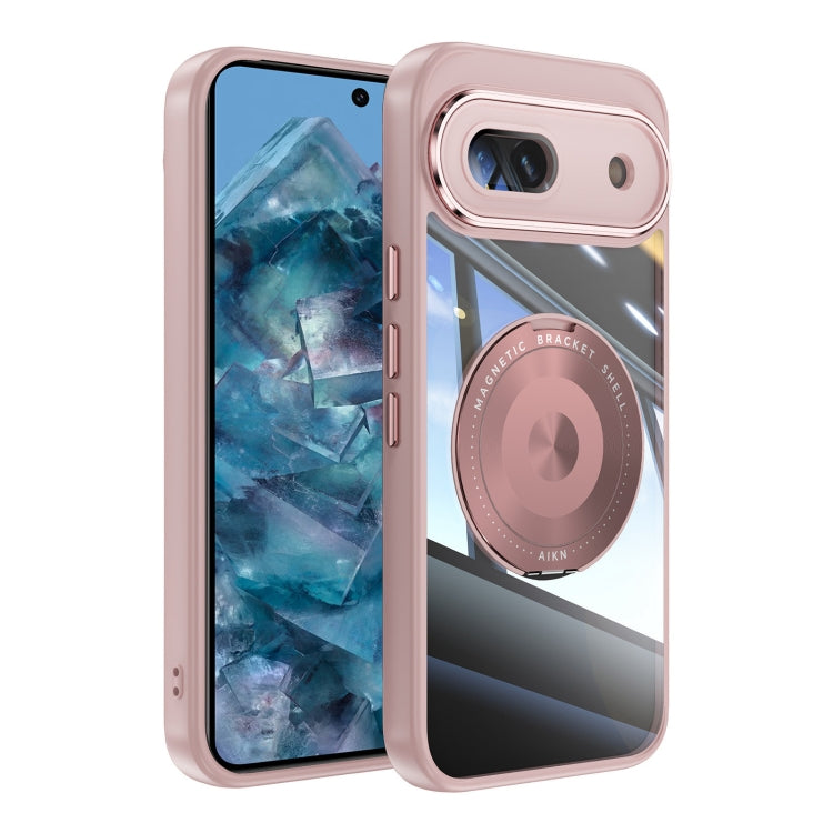 Pink MagSafe hybrid phone case with 360 magnetic ring holder