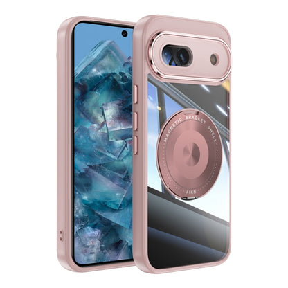 Pink MagSafe hybrid phone case with 360 magnetic ring holder