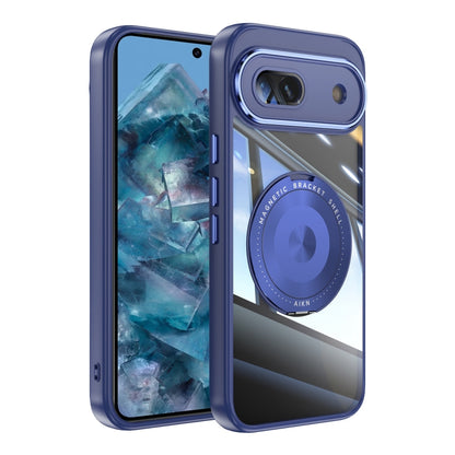 Blue MagSafe hybrid phone case with 360 magnetic ring holder