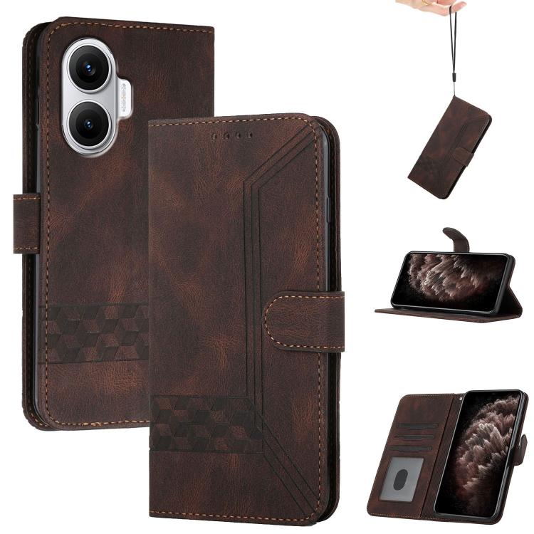 Cubic Skin Feel Flip Leather Phone Case, For Redmi Note 17 4G / 5G Global 169.7mm, For Redmi 17C 5G, For Redmi Note 17 Pro+ 5G Global 163.4mm, For Redmi Note 17 Pro 5G Global 163.5mm, For Redmi K100 Pro Max 5G / Poco F9 Ultra 5G                        ...