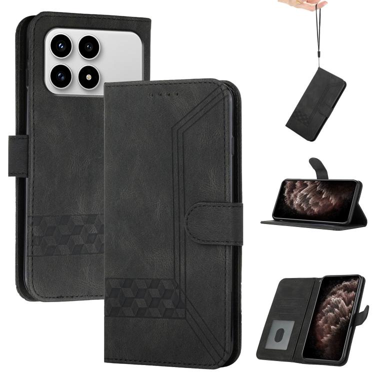 Cubic Skin Feel Flip Leather Phone Case, For Redmi Note 17 4G / 5G Global 169.7mm, For Redmi 17C 5G, For Redmi Note 17 Pro+ 5G Global 163.4mm, For Redmi Note 17 Pro 5G Global 163.5mm, For Redmi K100 Pro Max 5G / Poco F9 Ultra 5G                        ...