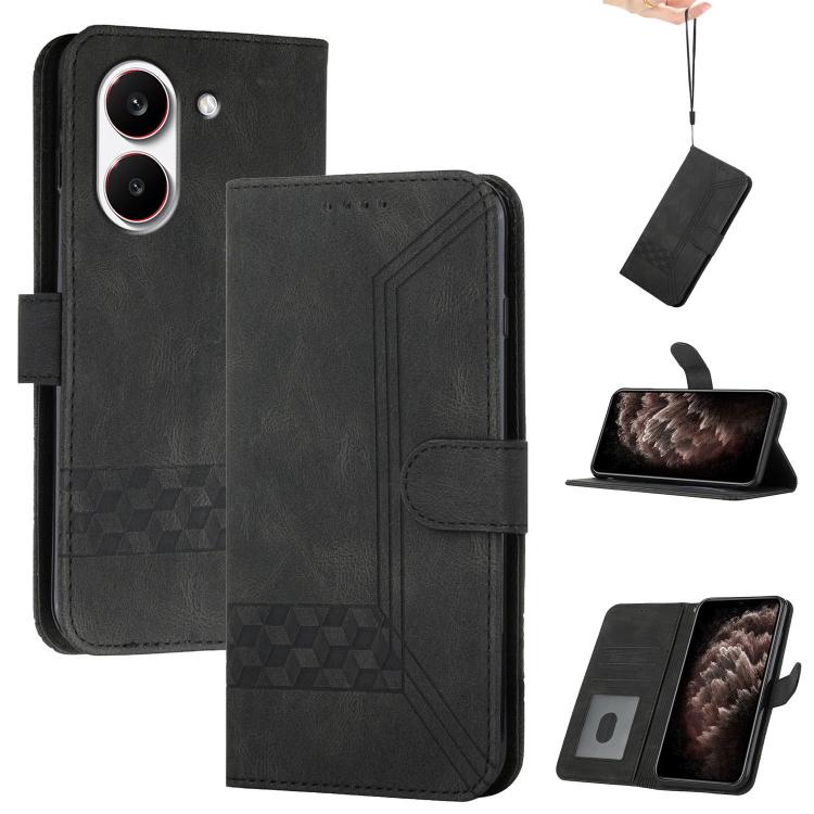 Cubic Skin Feel Flip Leather Phone Case, For Redmi Note 17 4G / 5G Global 169.7mm, For Redmi 17C 5G, For Redmi Note 17 Pro+ 5G Global 163.4mm, For Redmi Note 17 Pro 5G Global 163.5mm, For Redmi K100 Pro Max 5G / Poco F9 Ultra 5G                        ...