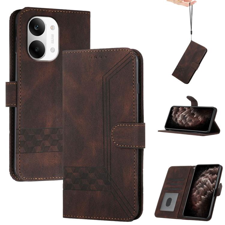 Cubic Skin Feel Flip Leather Phone Case, For Redmi Note 17 4G / 5G Global 169.7mm, For Redmi 17C 5G, For Redmi Note 17 Pro+ 5G Global 163.4mm, For Redmi Note 17 Pro 5G Global 163.5mm, For Redmi K100 Pro Max 5G / Poco F9 Ultra 5G                        ...