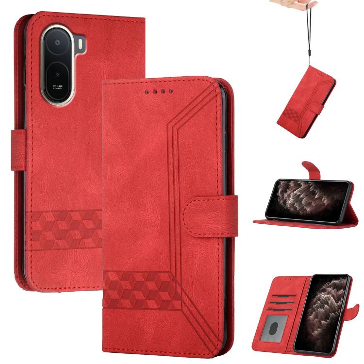 Cubic Skin Feel Flip Leather Phone Case, For Redmi Note 17 4G / 5G Global 169.7mm, For Redmi 17C 5G, For Redmi Note 17 Pro+ 5G Global 163.4mm, For Redmi Note 17 Pro 5G Global 163.5mm, For Redmi K100 Pro Max 5G / Poco F9 Ultra 5G                        ...