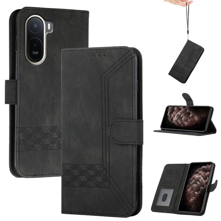 Cubic Skin Feel Flip Leather Phone Case, For Redmi Note 17 4G / 5G Global 169.7mm, For Redmi 17C 5G, For Redmi Note 17 Pro+ 5G Global 163.4mm, For Redmi Note 17 Pro 5G Global 163.5mm, For Redmi K100 Pro Max 5G / Poco F9 Ultra 5G                        ...