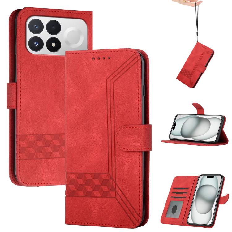 Cubic Skin Feel Flip Leather Phone Case, For Redmi Note 17 4G / 5G Global 169.7mm, For Redmi 17C 5G, For Redmi Note 17 Pro+ 5G Global 163.4mm, For Redmi Note 17 Pro 5G Global 163.5mm, For Redmi K100 Pro Max 5G / Poco F9 Ultra 5G                        ...