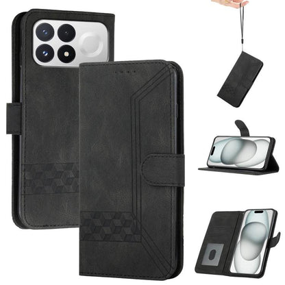 Cubic Skin Feel Flip Leather Phone Case, For Redmi Note 17 4G / 5G Global 169.7mm, For Redmi 17C 5G, For Redmi Note 17 Pro+ 5G Global 163.4mm, For Redmi Note 17 Pro 5G Global 163.5mm, For Redmi K100 Pro Max 5G / Poco F9 Ultra 5G                        ...