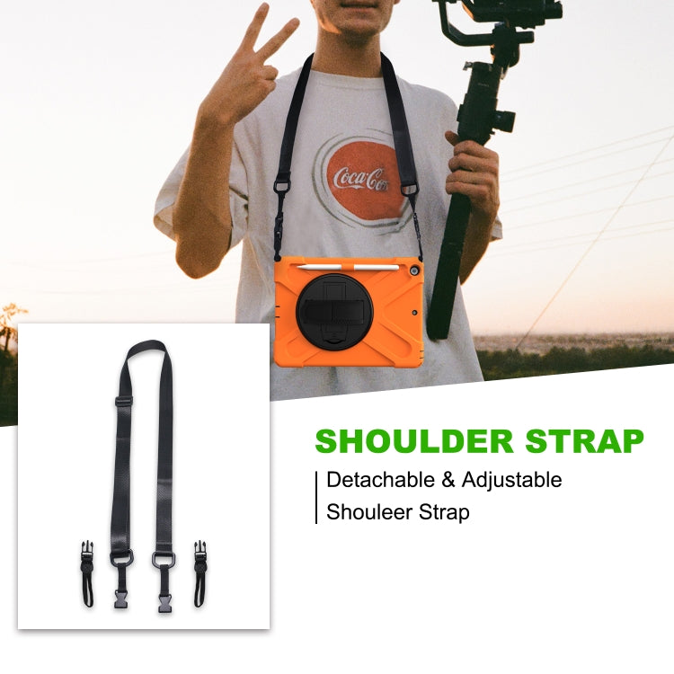 Tablet case shoulder strap with detachable clips and adjustable length