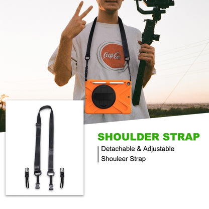 Tablet case shoulder strap with detachable clips and adjustable length