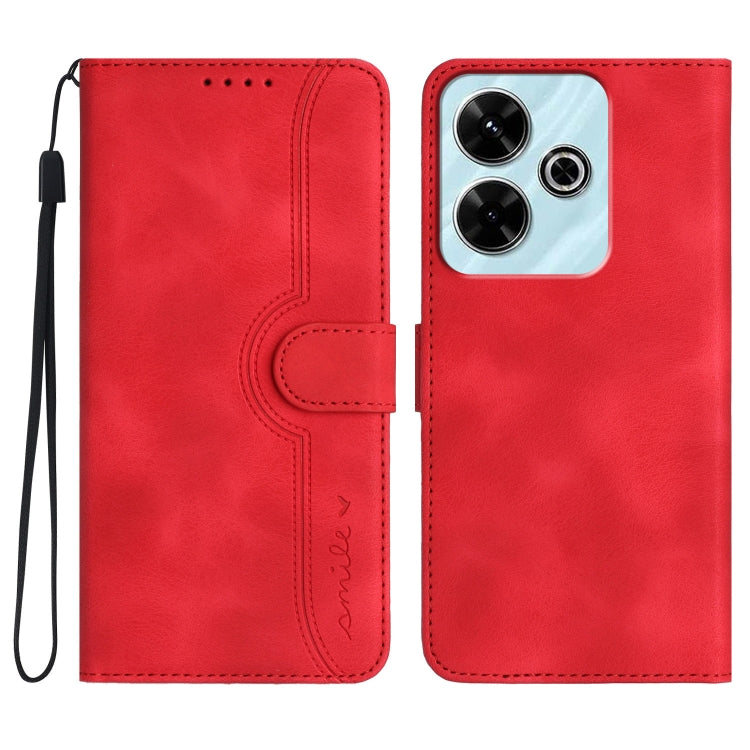 Heart Pattern Skin Feel Leather Phone Case, For Redmi Note 14 4G 163.25mm, For Redmi Note 14 5G, For Redmi Note 14 Pro+ 5G, For Redmi Note 14 Pro 5G, For Xiaomi Redmi 13 4G, For Redmi Turbo 3 / Poco F6, For Redmi Note 13R Pro / Poco X6 Neo             ...