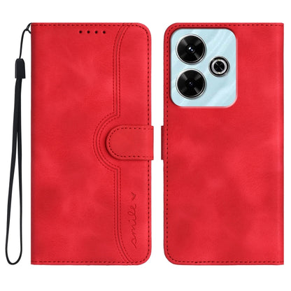 Heart Pattern Skin Feel Leather Phone Case, For Redmi Note 14 4G 163.25mm, For Redmi Note 14 5G, For Redmi Note 14 Pro+ 5G, For Redmi Note 14 Pro 5G, For Xiaomi Redmi 13 4G, For Redmi Turbo 3 / Poco F6, For Redmi Note 13R Pro / Poco X6 Neo             ...