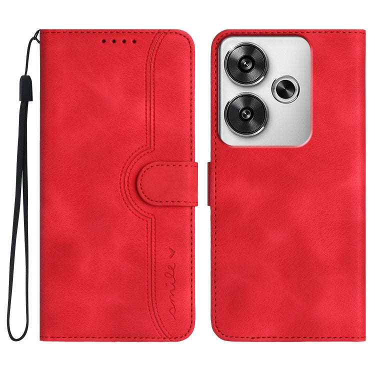 Heart Pattern Skin Feel Leather Phone Case, For Redmi Note 14 4G 163.25mm, For Redmi Note 14 5G, For Redmi Note 14 Pro+ 5G, For Redmi Note 14 Pro 5G, For Xiaomi Redmi 13 4G, For Redmi Turbo 3 / Poco F6, For Redmi Note 13R Pro / Poco X6 Neo             ...