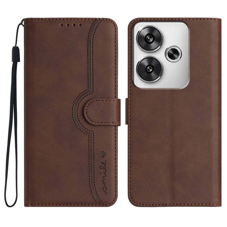 Heart Pattern Skin Feel Leather Phone Case, For Redmi Note 14 4G 163.25mm, For Redmi Note 14 5G, For Redmi Note 14 Pro+ 5G, For Redmi Note 14 Pro 5G, For Xiaomi Redmi 13 4G, For Redmi Turbo 3 / Poco F6, For Redmi Note 13R Pro / Poco X6 Neo             ...