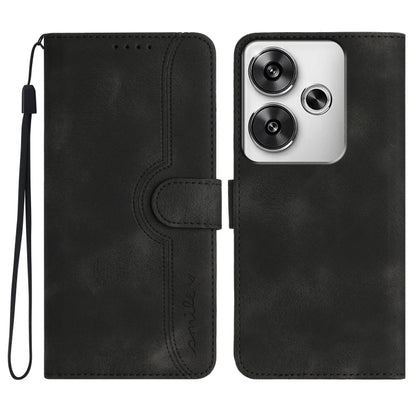 Heart Pattern Skin Feel Leather Phone Case, For Redmi Note 14 4G 163.25mm, For Redmi Note 14 5G, For Redmi Note 14 Pro+ 5G, For Redmi Note 14 Pro 5G, For Xiaomi Redmi 13 4G, For Redmi Turbo 3 / Poco F6, For Redmi Note 13R Pro / Poco X6 Neo             ...