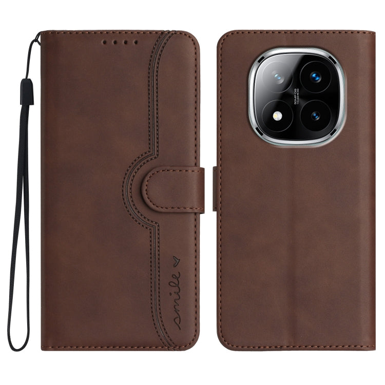 Heart Pattern Skin Feel Leather Phone Case, For Redmi Note 14 4G 163.25mm, For Redmi Note 14 5G, For Redmi Note 14 Pro+ 5G, For Redmi Note 14 Pro 5G, For Xiaomi Redmi 13 4G, For Redmi Turbo 3 / Poco F6, For Redmi Note 13R Pro / Poco X6 Neo             ...