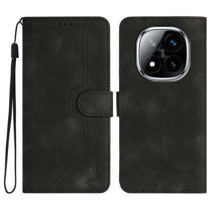 Heart Pattern Skin Feel Leather Phone Case, For Redmi Note 14 4G 163.25mm, For Redmi Note 14 5G, For Redmi Note 14 Pro+ 5G, For Redmi Note 14 Pro 5G, For Xiaomi Redmi 13 4G, For Redmi Turbo 3 / Poco F6, For Redmi Note 13R Pro / Poco X6 Neo             ...