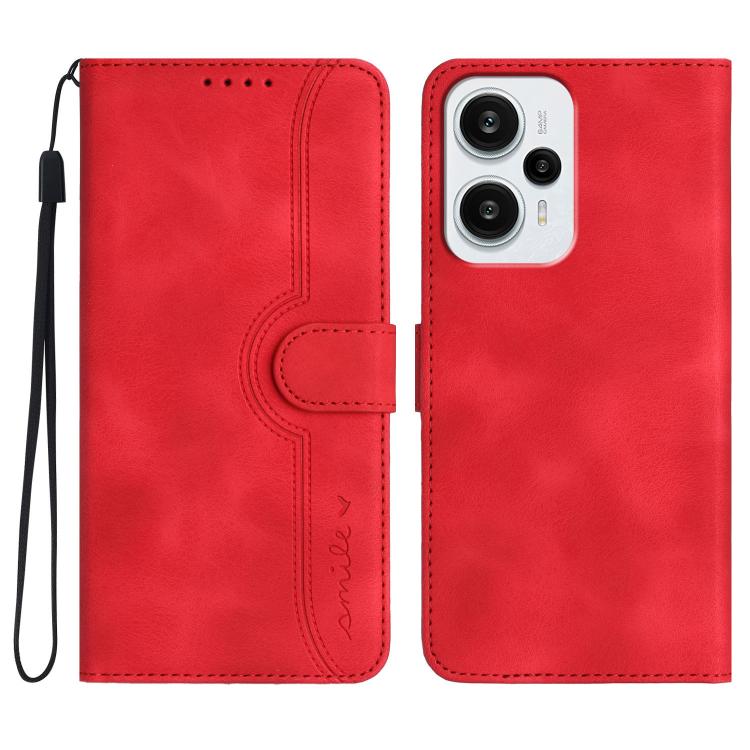 Heart Pattern Skin Feel Leather Phone Case, For Redmi Note 14 4G 163.25mm, For Redmi Note 14 5G, For Redmi Note 14 Pro+ 5G, For Redmi Note 14 Pro 5G, For Xiaomi Redmi 13 4G, For Redmi Turbo 3 / Poco F6, For Redmi Note 13R Pro / Poco X6 Neo             ...