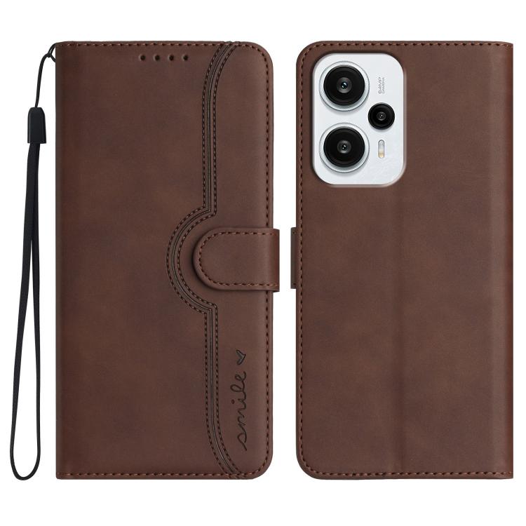 Heart Pattern Skin Feel Leather Phone Case, For Redmi Note 14 4G 163.25mm, For Redmi Note 14 5G, For Redmi Note 14 Pro+ 5G, For Redmi Note 14 Pro 5G, For Xiaomi Redmi 13 4G, For Redmi Turbo 3 / Poco F6, For Redmi Note 13R Pro / Poco X6 Neo             ...