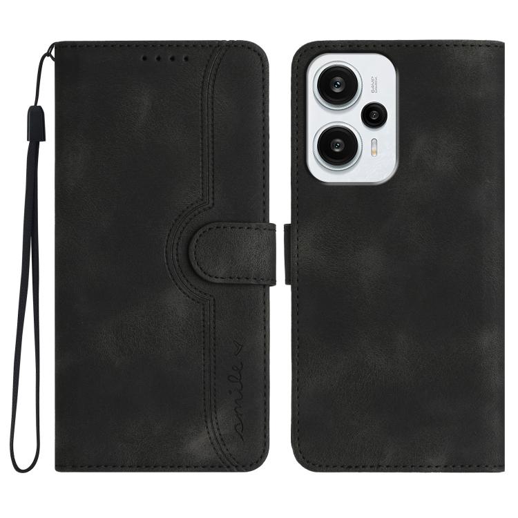 Heart Pattern Skin Feel Leather Phone Case, For Redmi Note 14 4G 163.25mm, For Redmi Note 14 5G, For Redmi Note 14 Pro+ 5G, For Redmi Note 14 Pro 5G, For Xiaomi Redmi 13 4G, For Redmi Turbo 3 / Poco F6, For Redmi Note 13R Pro / Poco X6 Neo             ...