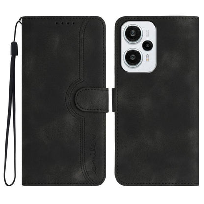 Heart Pattern Skin Feel Leather Phone Case, For Redmi Note 14 4G 163.25mm, For Redmi Note 14 5G, For Redmi Note 14 Pro+ 5G, For Redmi Note 14 Pro 5G, For Xiaomi Redmi 13 4G, For Redmi Turbo 3 / Poco F6, For Redmi Note 13R Pro / Poco X6 Neo             ...