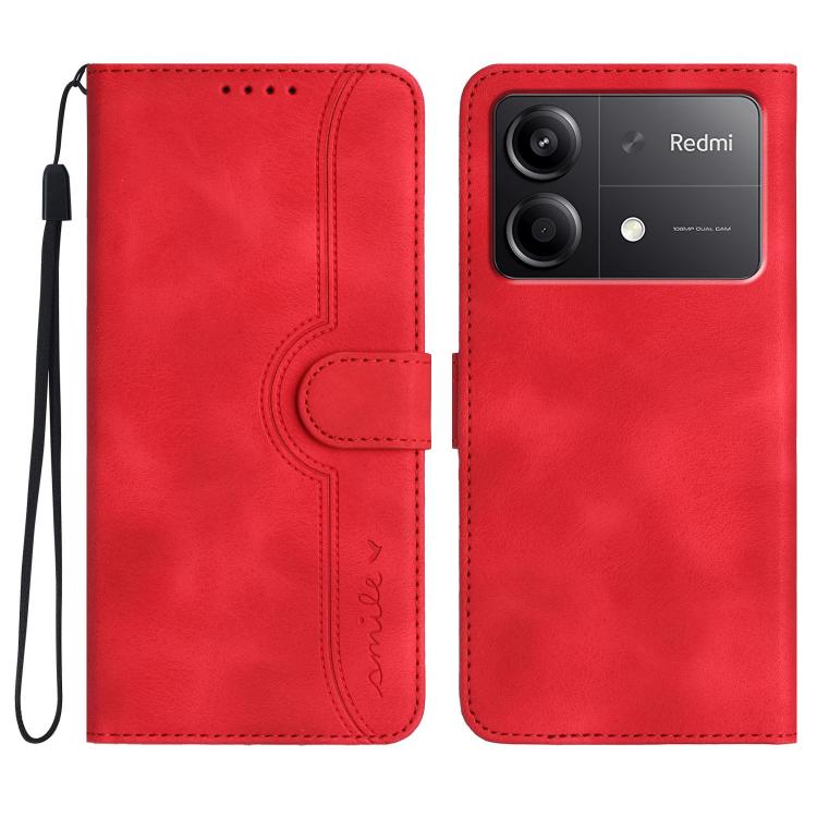 Heart Pattern Skin Feel Leather Phone Case, For Redmi Note 14 4G 163.25mm, For Redmi Note 14 5G, For Redmi Note 14 Pro+ 5G, For Redmi Note 14 Pro 5G, For Xiaomi Redmi 13 4G, For Redmi Turbo 3 / Poco F6, For Redmi Note 13R Pro / Poco X6 Neo             ...