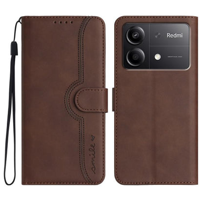 Heart Pattern Skin Feel Leather Phone Case, For Redmi Note 14 4G 163.25mm, For Redmi Note 14 5G, For Redmi Note 14 Pro+ 5G, For Redmi Note 14 Pro 5G, For Xiaomi Redmi 13 4G, For Redmi Turbo 3 / Poco F6, For Redmi Note 13R Pro / Poco X6 Neo             ...