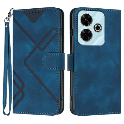 Line Pattern Skin Feel Leather Phone Case, For Redmi Note 14 4G 163.25mm, For Redmi Note 14 5G, For Redmi Note 14 Pro+ 5G, For Redmi Note 14 Pro 5G, For Redmi 13 4G, For Redmi Turbo 3 / Poco F6, For Redmi Note 13R Pro / Poco X6 Neo                     ...