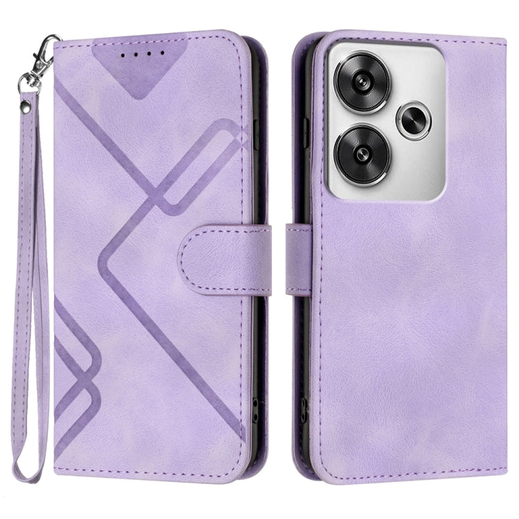 Line Pattern Skin Feel Leather Phone Case, For Redmi Note 14 4G 163.25mm, For Redmi Note 14 5G, For Redmi Note 14 Pro+ 5G, For Redmi Note 14 Pro 5G, For Redmi 13 4G, For Redmi Turbo 3 / Poco F6, For Redmi Note 13R Pro / Poco X6 Neo                     ...