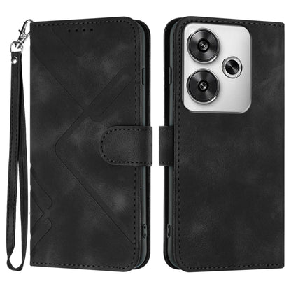 Line Pattern Skin Feel Leather Phone Case, For Redmi Note 14 4G 163.25mm, For Redmi Note 14 5G, For Redmi Note 14 Pro+ 5G, For Redmi Note 14 Pro 5G, For Redmi 13 4G, For Redmi Turbo 3 / Poco F6, For Redmi Note 13R Pro / Poco X6 Neo                     ...