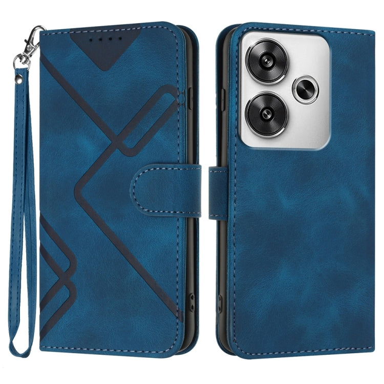 Line Pattern Skin Feel Leather Phone Case, For Redmi Note 14 4G 163.25mm, For Redmi Note 14 5G, For Redmi Note 14 Pro+ 5G, For Redmi Note 14 Pro 5G, For Redmi 13 4G, For Redmi Turbo 3 / Poco F6, For Redmi Note 13R Pro / Poco X6 Neo                     ...