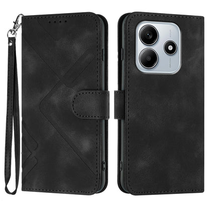 Line Pattern Skin Feel Leather Phone Case, For Redmi Note 14 4G 163.25mm, For Redmi Note 14 5G, For Redmi Note 14 Pro+ 5G, For Redmi Note 14 Pro 5G, For Redmi 13 4G, For Redmi Turbo 3 / Poco F6, For Redmi Note 13R Pro / Poco X6 Neo                     ...