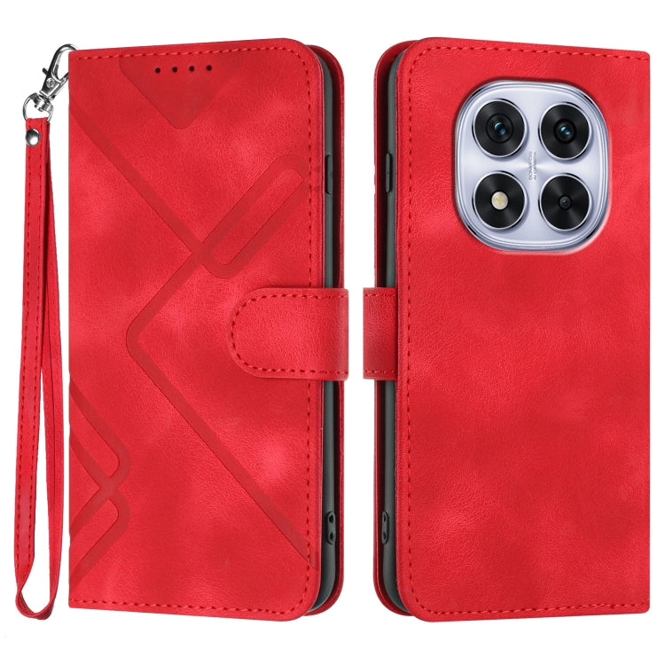 Line Pattern Skin Feel Leather Phone Case, For Redmi Note 14 4G 163.25mm, For Redmi Note 14 5G, For Redmi Note 14 Pro+ 5G, For Redmi Note 14 Pro 5G, For Redmi 13 4G, For Redmi Turbo 3 / Poco F6, For Redmi Note 13R Pro / Poco X6 Neo                     ...