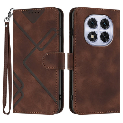 Line Pattern Skin Feel Leather Phone Case, For Redmi Note 14 4G 163.25mm, For Redmi Note 14 5G, For Redmi Note 14 Pro+ 5G, For Redmi Note 14 Pro 5G, For Redmi 13 4G, For Redmi Turbo 3 / Poco F6, For Redmi Note 13R Pro / Poco X6 Neo                     ...