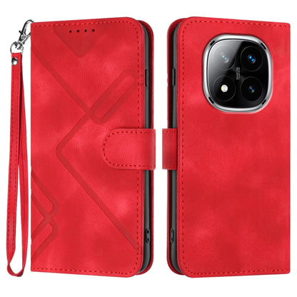 Line Pattern Skin Feel Leather Phone Case, For Redmi Note 14 4G 163.25mm, For Redmi Note 14 5G, For Redmi Note 14 Pro+ 5G, For Redmi Note 14 Pro 5G, For Redmi 13 4G, For Redmi Turbo 3 / Poco F6, For Redmi Note 13R Pro / Poco X6 Neo                     ...