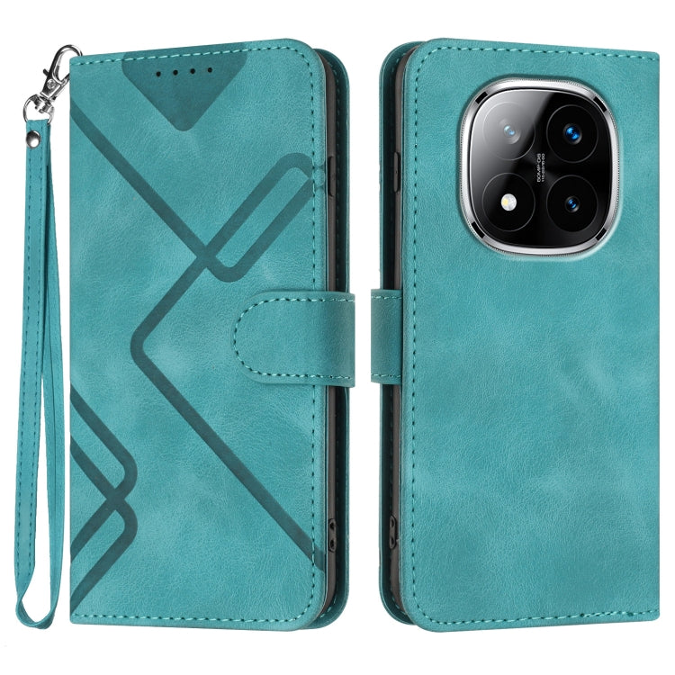 Line Pattern Skin Feel Leather Phone Case, For Redmi Note 14 4G 163.25mm, For Redmi Note 14 5G, For Redmi Note 14 Pro+ 5G, For Redmi Note 14 Pro 5G, For Redmi 13 4G, For Redmi Turbo 3 / Poco F6, For Redmi Note 13R Pro / Poco X6 Neo                     ...