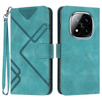 Line Pattern Skin Feel Leather Phone Case, For Redmi Note 14 4G 163.25mm, For Redmi Note 14 5G, For Redmi Note 14 Pro+ 5G, For Redmi Note 14 Pro 5G, For Redmi 13 4G, For Redmi Turbo 3 / Poco F6, For Redmi Note 13R Pro / Poco X6 Neo                     ...